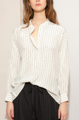 shirred pullover blouse