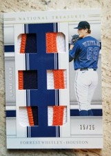 🔥2020 Panini National Treasures Baseball Forrest Whitley Relic /25 #GGMS-FW🔥