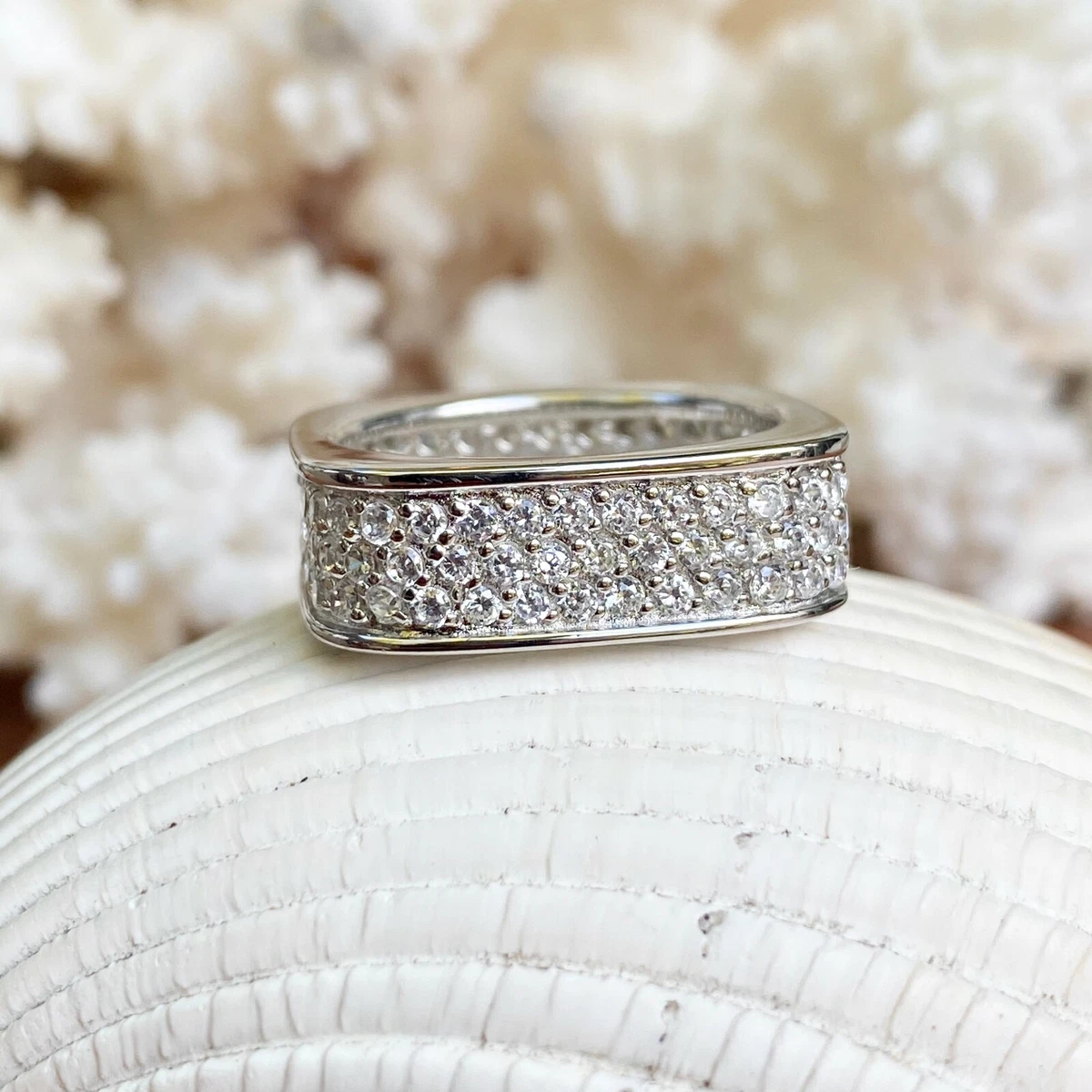 Cz pave eternity band deals