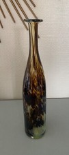 ÉLÉGANT VASE BOUTEILLE PÂTE DE VERRE MALTE MDINA HARRIS/DOBSON 70s