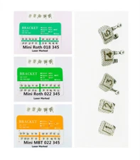 Dental Orthodontic Metal Brackets Braces Mini Roth MBT 022 018 Hook Bracket Mark