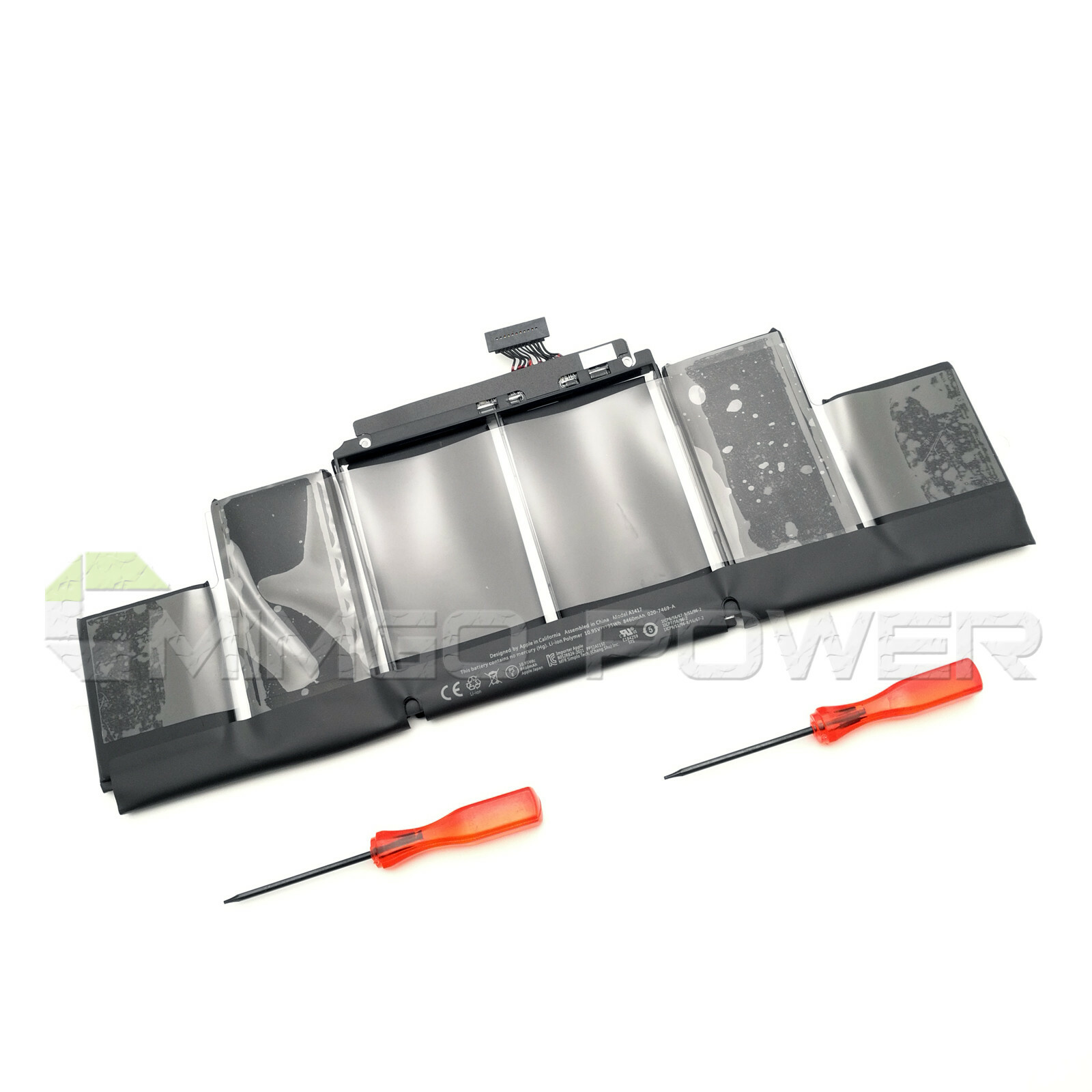 Batteria A1417 Per MacBook Pro 15 Retina - Sostitutiva, 11.26V 99Wh, Per Modelli 2012-2013