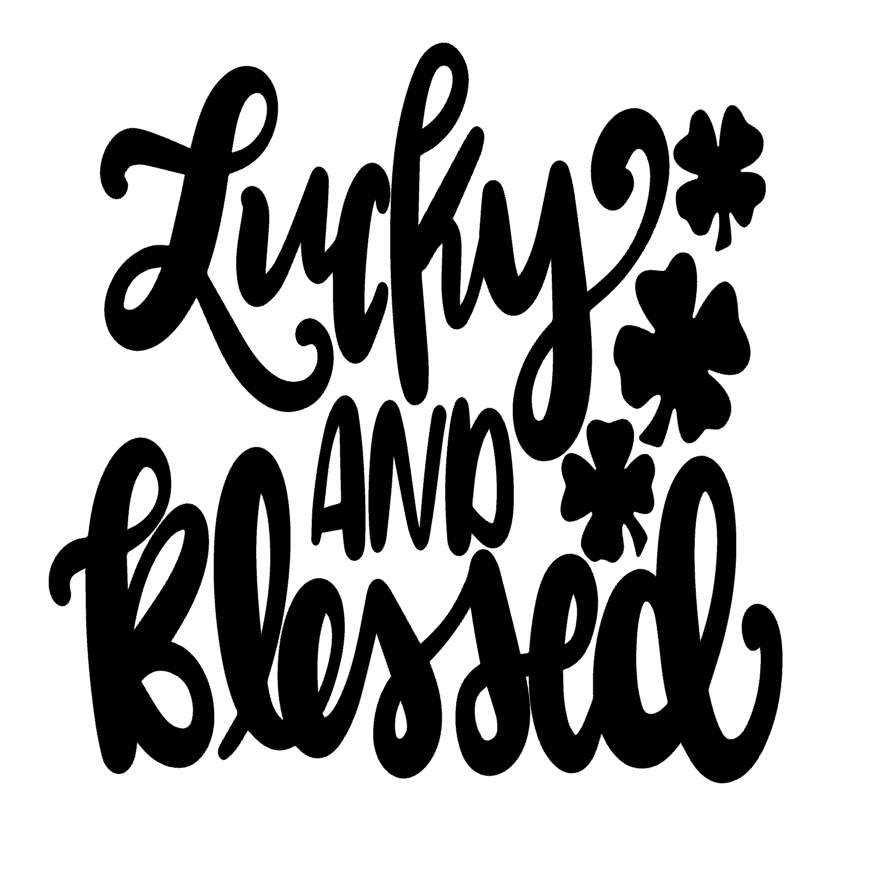 Lucky And Blessed Vinyl Decal Sticker For Home Cup Mug Glass Car Wall a2435