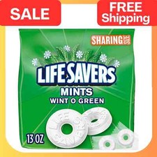 LIFE SAVERS Wint-O-Green Breath Mints Hard Candy, Sharing Size, 13 oz Bag