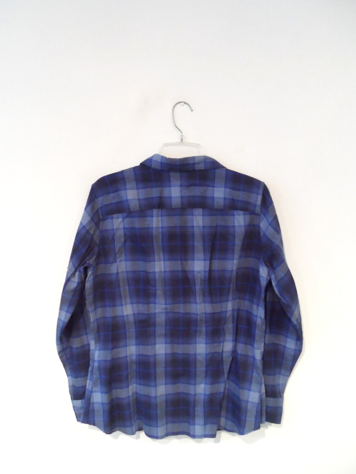 NEW Eddie Bauer Women's Stine's Classic Flannel Shirt Size Large Check Blue Top