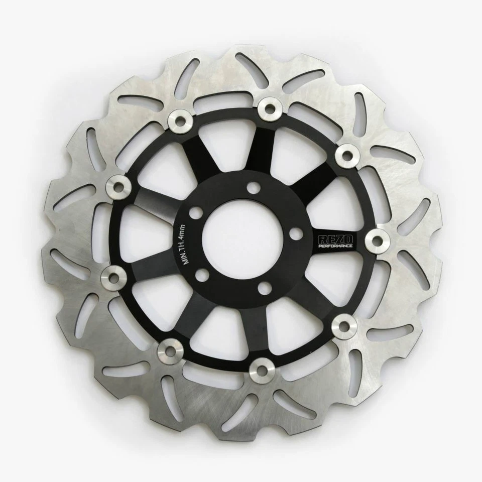 Par de discos de rotor de freno delantero ondulado de acero inoxidable para Kawasaki Z 750 S 05-07 Foto 3 de 4