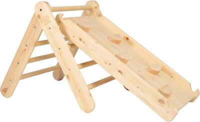 ZWD004; Woodem climbing wall natural