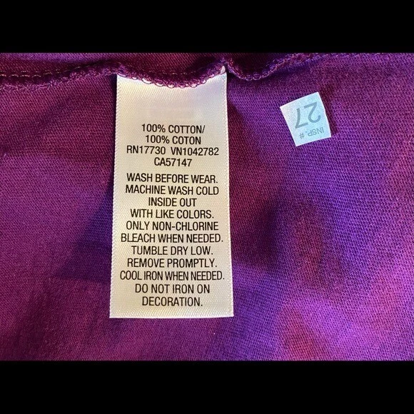 Circo multicolor glittery girls peace sign long sleeve tee shirt in purple, NWT - Image 4 of 4