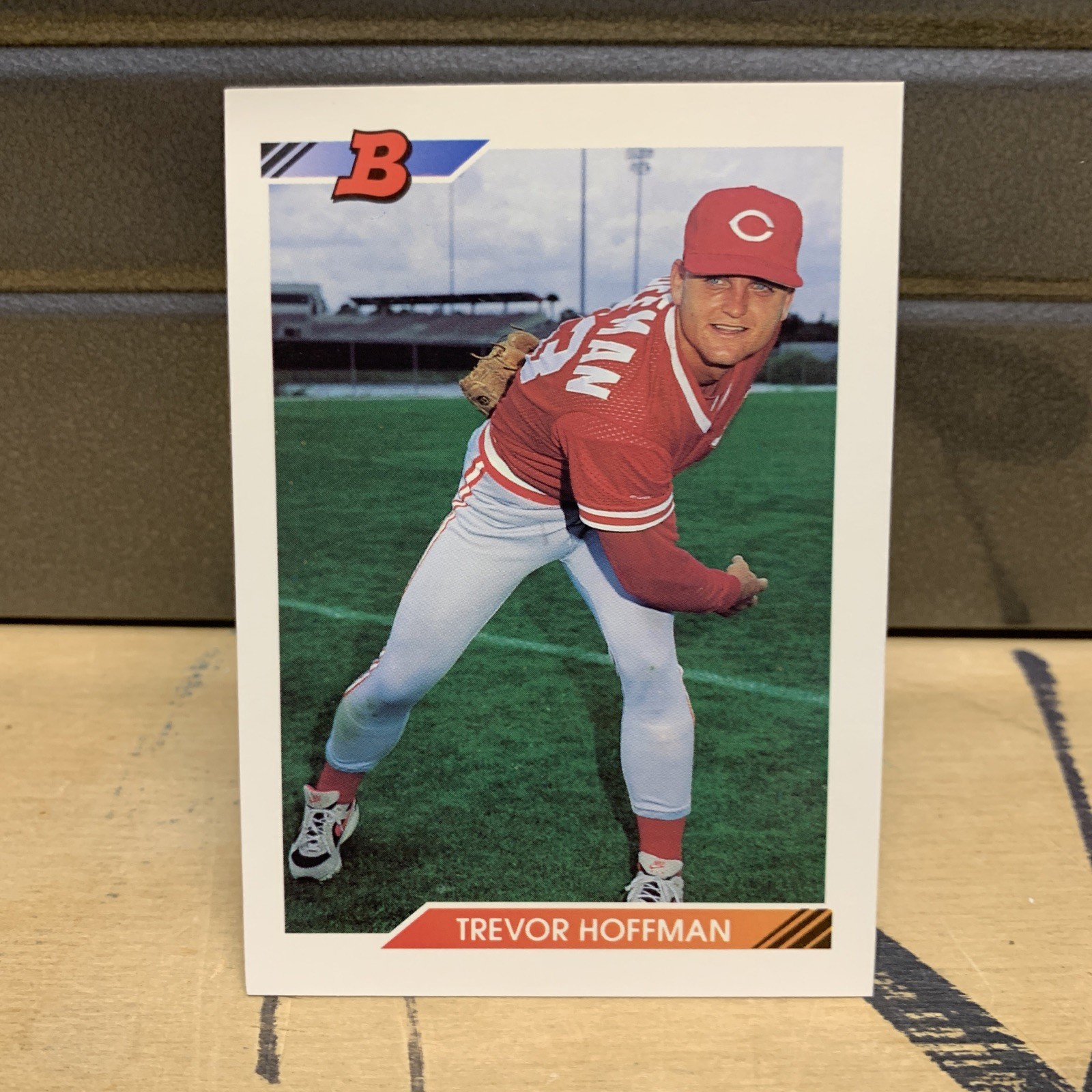 1992 bowman trevor hoffman 11 Rookie Rc Card B Baseball Reds