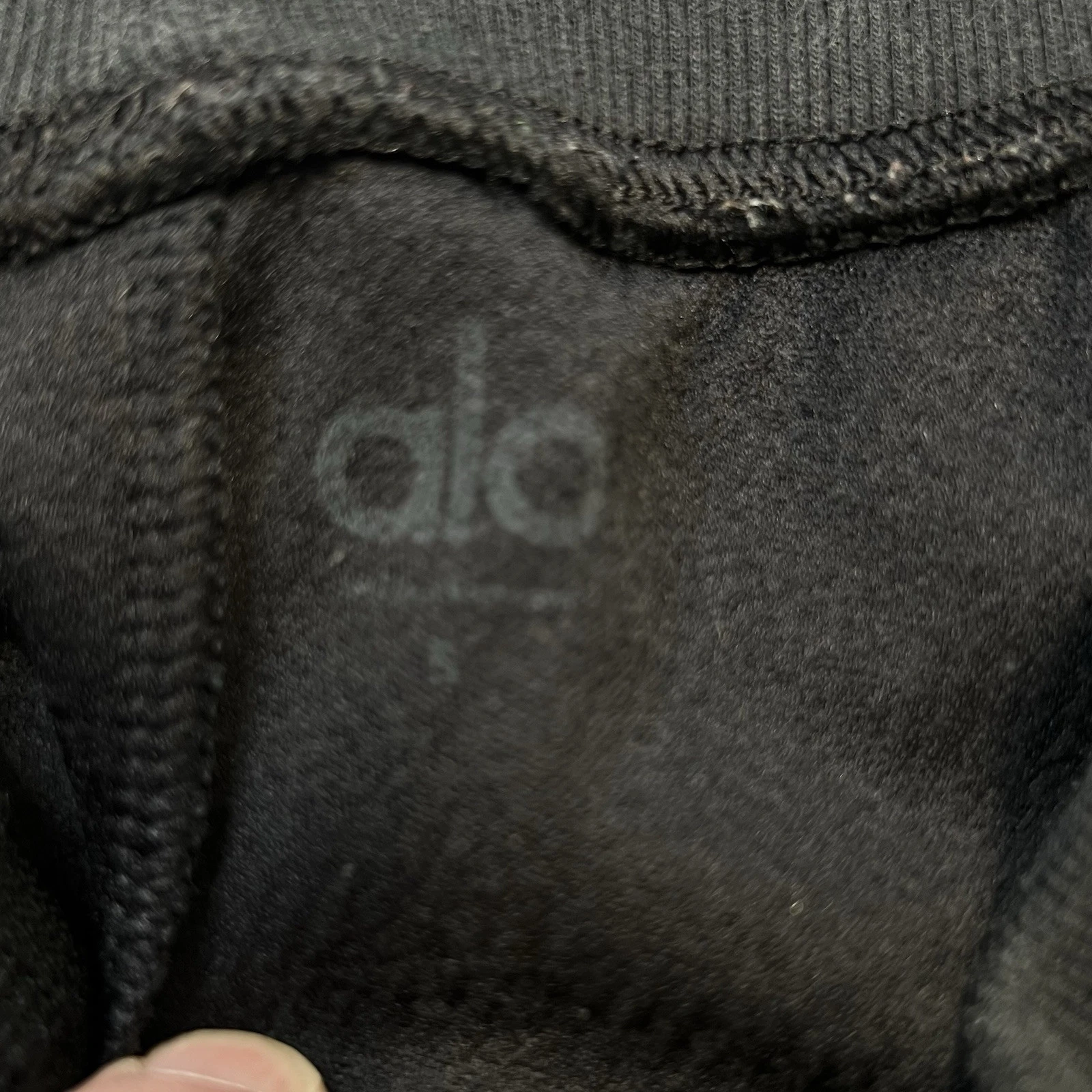 alo-yoga waffle knit high rise tech zippers sweatpants