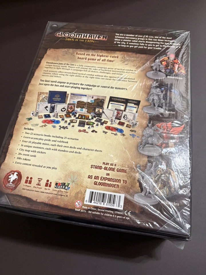 Cephalofair Games Gloomhaven: Jaws of the Lion Strategy Board Game - SEALED - Image 2 of 2