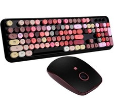 FOPETT Keyboard and Mouse Sets, Wireless, Reliable 2.4 GHz Connectivity for...