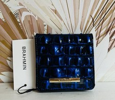 BRAHMIN NWT ENCHANTED BLUE JANE WALLET GENUINE LEATHER