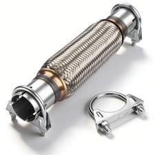 Passend für Opel Uni Flexrohr Flexstück Hosenrohr Auspuff 45x200 / 310MM + 2 Sch