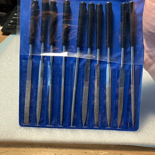 Juego de 10 limas de aguja de grano de diamante Pittsburgh ligeramente USADAS; artículo 69876; ¡OFERTA! - Imagen 4 de 7