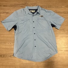 Pelagic Eclipse Blue High Performance Offshore Gear Guide Shirt Mens Medium