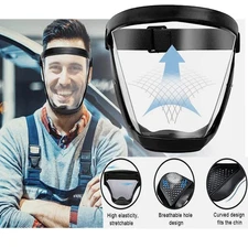 Anti-fog Shield Safety Full Face Super Protective Head Cover Transparent Mask