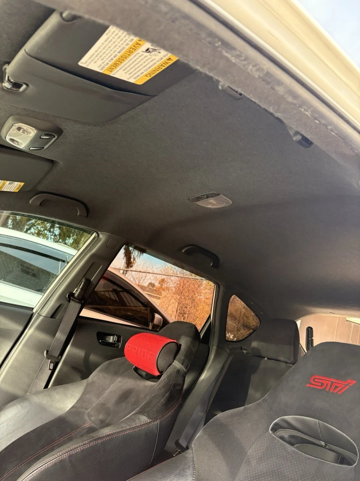 2008-2014 SUBARU WRX/STI BLACK HEADLINER WITH HANDLES/SUNVISORS/INTERIOR LIGHTS - Image 4 of 4