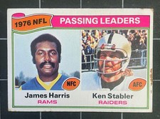 1977 Topps #1 • NFL PASSING LEADERS • Ken Stabler/ James Harris