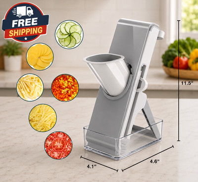 Adjustable Stainless Steel Vegetable Slicer & Chopper Multifunctional Safe Dicer