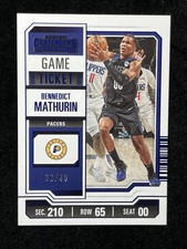 2023-24 Panini Contenders - Blue Game Ticket Bennedict Mathurin #10 /49
