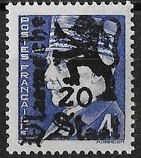 LIBERATION..RRR..ETAT FLAMAND...20pf sur 4f**bleu gravé..signé P MAYER