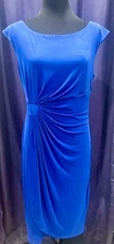 CONNECTED APPAREL SIZE 12 Blue Formal dress