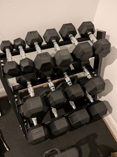 Hex Dumbbell 2.5-25kg Set & 3-Tier Rack Affordable Home Gym Premium Weights