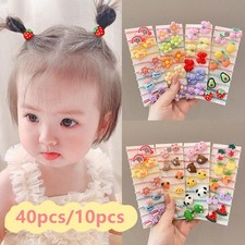 40pcs/10pcs Hair Accessories for Girl Elastic Hair Bands Cute Flowers Style Hair