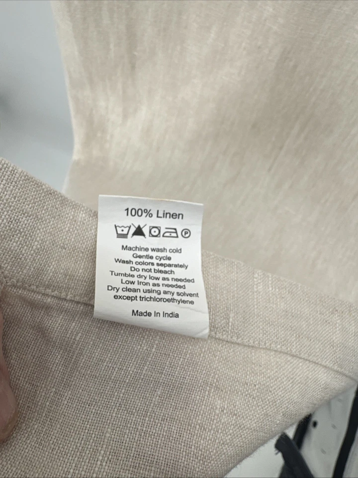 Corredor de Mesa 100% Lino 14x55 Tostado Sólido, Beige Foto 2 de 4