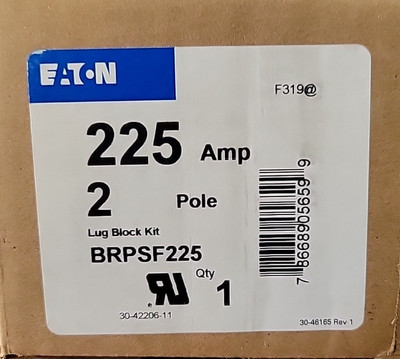 ( NEW ) EATON BRPSF225 Lug Block Kit 225 A 240VAC 2 Pole FREE SHIPPING
