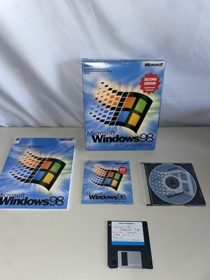 MICROSOFT WINDOWS 98 SECOND EDITION FULL OPERATING SYSTEM WIN 98 SE=RETAIL BOX=