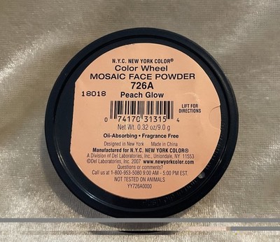 N.Y.C. NYC NEW YORK Color Wheel Mosaic Face Powder PEACH GLOW 726A 0.32 oz NEW