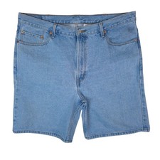 Vintage Levis 550 Shorts Mens 42x9.5 Blue Light Wash Relaxed Fit Denim Y2K 2004