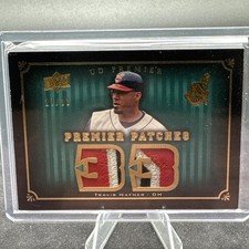 2008 Upper Deck UD Premier Patches Green & Gold /33 Travis Hafner #PP2-HA