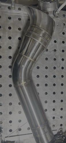 5in Tear drop 45 Degrees Exhaust Tip Stainless Reduced To 4” Pipe Expanded