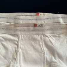 Lot of 2 Hanes VTG Briefs Men  s Underwear Size 36 White