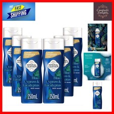 Hydrating Blue Cypress & Eucalyptus Shower Gel, Pack of 6 x 250ml for All Skin 7.33 per litre