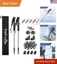 Nordic Walking Trekking Poles - Ultralight Aluminum, Anti-Shock, Quick Lock, ...