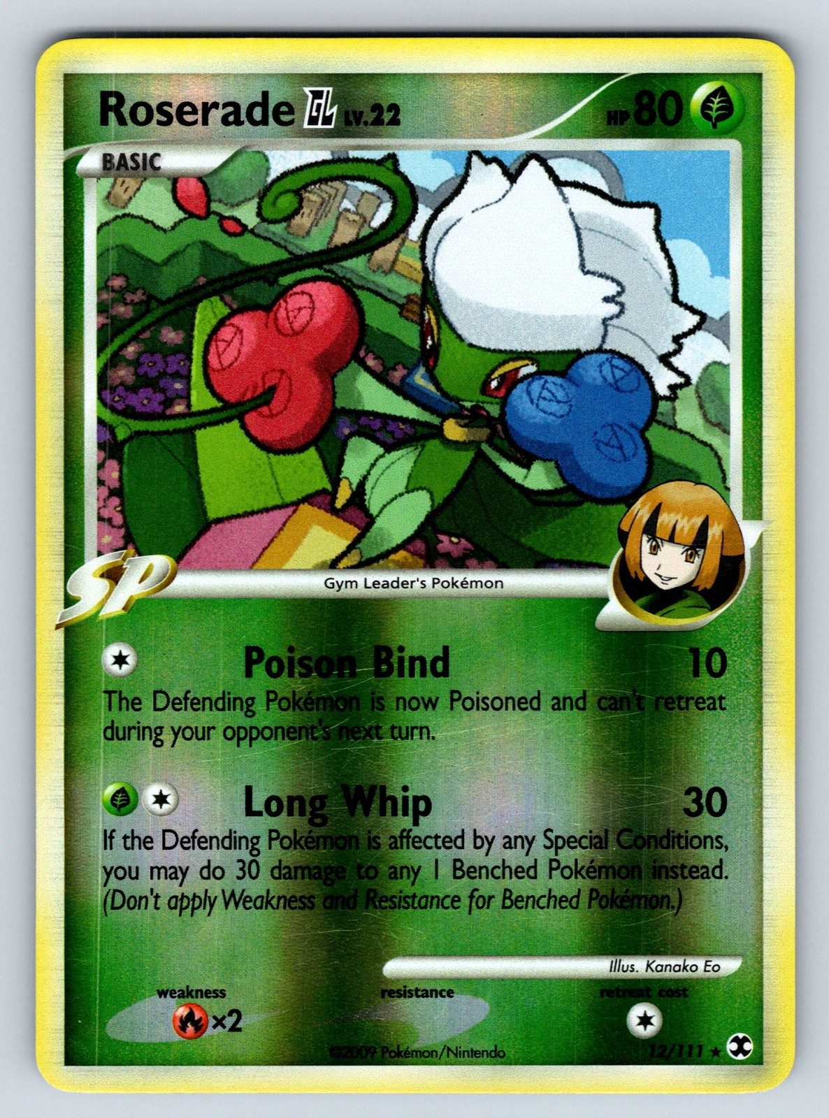 Reverse Holofoil Roserade GL 12/111 Rising Rivals MP