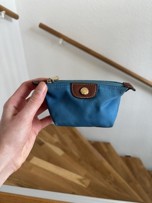 Longchamp le pliage Portemonnaie Geldbörse Münzenetui clutch mini blau türkis