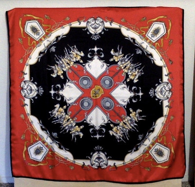 Polyester Scarf Coat of Arms Heraldic Emblem Design Large 35 x 35'' Square
