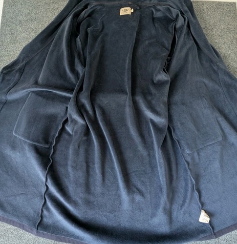 UGG Australia Men's Brunswick Robe Tie Belt Hooded Navy Blue Sz L/XL UA4099M - Picture 3 of 12