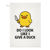 Gift Base KüChentuch Do I Look Like I Give A Duck Meme Weiß 100% Baumwolle
