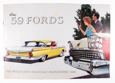 Vintage Ford Sales Brochure 1959 Thunderbird Fairlane 500 Skyliner Custom 300 Vintage Ford Sales Brochure 1959 Thunderbird Fairlane 500 Skyliner Custom 300