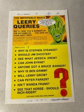 IMPOSSIBLE MAN art comic color guide SPLASH MARVEL 1980 LEERY QUERIES FUN #11