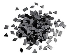 Multi-Color Options, Glass Mosaic Tiles for Crafts,4 Shapes Regular Black