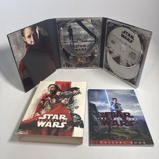 Star Wars The Last Jedi Blu Ray  DVD 4-Disc Set W/Gallery Book  Slipcover Mint