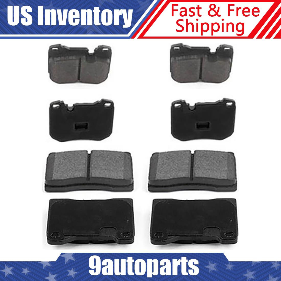 For 1994 Lamborghini Diablo Pair Front & Rear Brake Pads Set