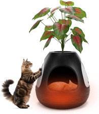 Copod8 4-in-1 Heated Cat Bed with Scratching Board  Air Purifier - Black